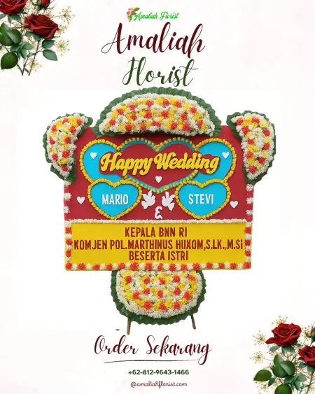 Papan Bunga Pernikahan Piasa Wetan
